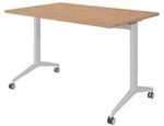 b&uuml;m&ouml; Seminartisch klappbar & fahrbar - Gestell: Silber, Gr&ouml;&szlig;e: 120 x 80 cm,