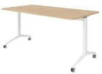 b&uuml;m&ouml; Seminartisch klappbar & fahrbar - Gr&ouml;&szlig;e: 160 x 80 cm, Gestell: Wei&szlig;,