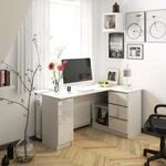 Schreibtisch mit Stauraum | B&uuml;rotisch | 3 Schubladen & Regalablage