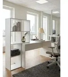 Schreibtisch mit Regal Wei&szlig; 170x59x143,5 cm B&uuml;rotisch Modern, Laptoptisch mit...