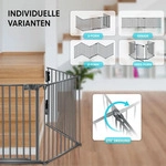 KESSER&reg; Kaminschutzgitter mit T&uuml;r Metall Ofenschutzgitter Laufgitter Laufstall