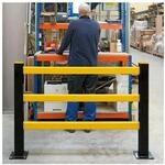 BLACK BULL Schutzgitter Hybrid 1000 x 1100mm Pfosten schwarz Balken gelb