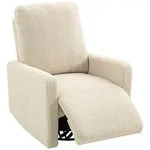 HOMCOM Relaxsessel, Fernsehsessel mit Liegefunktion, Wippfunktion, Fleece-Optik...