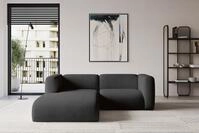 ALTDECOR Ecksofa - MIRA-L1 - 227x179x89 - Schwarz - Corner Sofa Eckcouch Couch