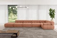 ALTDECOR Modulares Sofa Ecksofa in L-Form - Felto-L3 - 475x190x70 cm Apricot Corner