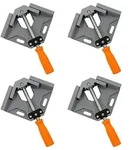 Relaxdays Winkelspanner, 4er Set, 90 Grad, bis 50 mm, Schwenkbacke, Holzarbeiten,