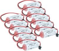 vhbw 10x Batterie kompatibel mit Mitusibishi Q25HCPU, Q25PRHCPU, Q25PHCPU, Q173HCPU