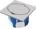 Boden Einbausteckdose IP44 Edelstahl 3680W incl. Ger&auml;tedose Winddicht - Schwarz