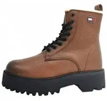 Tommy Hilfiger TJW Platform Boots WL Damenschuhe Schn&uuml;rstiefel Braun - 37