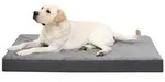 Orthop&auml;disches Hundebett XL 104x68 cm Dunkelgrau Waschbar Wendbar Eierschaum