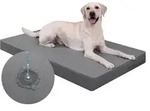 Orthop&auml;disches Hundebett L 104x68x8 cm Grau Wasserdicht in Lederoptik