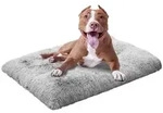 Hundebett Pl&uuml;sch Grau 68x100cm Waschbar Rutschfest