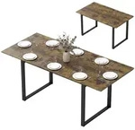 HOMCOM Esstisch Ausziehbar 140/180 x 80 cm f&uuml;r 6&ndash;8 Personen Tigerholzoptik -...