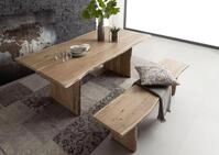 MASSIVMOEBEL24 Baumtisch Akazie 200x100x76 natur lackiert PURE ACACIA #115