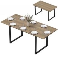 HOMCOM Esstisch Ausziehbar 140/180 x 80 cm f&uuml;r 6&ndash;8 Personen Braun - Braun