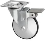 SOTECH M&ouml;belrolle Lindau &Oslash; 75 mm silbergrau/schwarz &ndash; mit Bremse