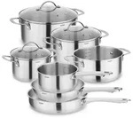 KOPF Topfset Induktion Clara 10-teilig, Kochtopf-Set f&uuml;r alle Herdarten,...