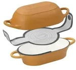 Mahlzeit Gusseisen Brottopf Set emailliert, 2,5 Liter, Sunny Orange, mit