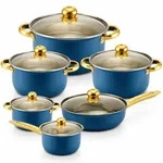 Topfset, Pfannenset 12-teilig | Kochtopfset | Kocht&ouml;pfe | T&ouml;pfe mit...