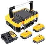 DeWalt DCB 1104 H3T Akku Starter Set 18 V mit 3x Powerstack Akku 5,0 Ah + DCB...