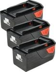 vhbw 3x Akku kompatibel mit Hilti TE6-ALi, TE6-A36, TE 6A, TE6A, TE7A, TE 6-A36 AVR,