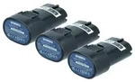 EXTENSILO 3x Akku kompatibel mit Makita TD070D, TD022DSE Werkzeug (2500 mAh, Li-Ion,