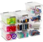 Citylife 10er-Set 1.25L Aufbewahrungsbox stapelbar transparent mit Deckel Clips