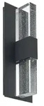 Lucande LED-Au&szlig;enwandlampe Velune, anthrazit/klar, 46cm, CCT - Schwarz