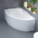 BADLAND Eckbadewanne Badewanne Marea LINKS 160x100 mit Acrylsch&uuml;rze, F&uuml;&szlig;en...