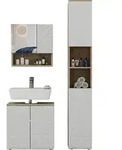 Badm&ouml;bel-Set Vicco Edge Wei&szlig; 3-teilig, Model 40388 - Wei&szlig;