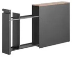 Yamazaki Bad-Aufbewahrung mit Schublade und Holzablage Tower 14x55x56 cm...