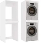 POLA TWIN Waschmaschinen- und Trocknerschrank Wei&szlig; - Wei&szlig;
