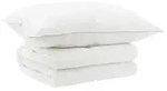 vidaXL Bettdecke und Kissen Set 2 stk. 155x200 cm Sommer 200 GSM Wolle - Wei&szlig;