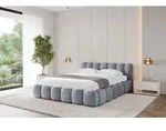 ALTDECOR Polsterbett mit Bettkasten - SENA-v1 - 140x200 - Grau - Bett ohne Matratze,