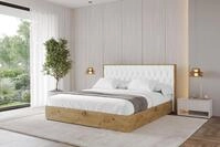 ALTDECOR Polsterbett mit Bettkasten - ENZO5 - 180x200 - Wei&szlig; - Bett mit Matratze