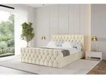 ALTDECOR Polsterbett mit Bettkasten - RENO-Z - 160x200 - Beige - Bett mit Matratze