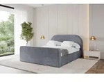 ALTDECOR Polsterbett mit Bettkasten - TIVON-Z - 140x200 - Grau - Bett mit Kopfteil