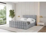 ALTDECOR Polsterbett mit Bettkasten - AMEA-Z - 180x200 - Grau - Bett mit Kopfteil und
