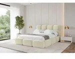 ALTDECOR Polsterbett mit Bettkasten - NOMA - 120x200 - Beige - Bett ohne Matratze,