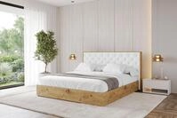 ALTDECOR Polsterbett mit Bettkasten - ENZO3 - 160x200 - Wei&szlig; - Bett mit Matratze