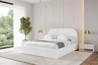 ALTDECOR Polsterbett mit Bettkasten - LERAY - 160x200 - Wei&szlig; - Bett mit Matratze