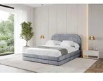 ALTDECOR Polsterbett mit Bettkasten - LERIS - 140x200 - Grau - Bett mit Matratze