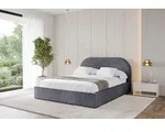 ALTDECOR Polsterbett mit Bettkasten - TIVON - 120x200 - Dunkelgrau - Bett mit
