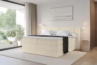 ALTDECOR Boxspringbett - H3/H4 Matratze und Topper - EVON KING - 120x200 - Beige -