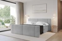ALTDECOR Boxspringbett mit Fu&szlig;teil - H4 Matratze und Topper - EVON-Z - 180x200 -