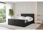 ALTDECOR Polsterbett mit Bettkasten - EMMI-Z - 160x200 - Schwarz - Bett mit Matratze