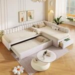 okwish Polsterbett 90&times;200 mit Schubladen und Ausziehbett, Kinderbett mit