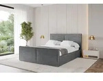 ALTDECOR Polsterbett mit Bettkasten - EMMI-Z - 180x200 - Dunkelgrau - Bett mit
