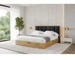 ALTDECOR Polsterbett mit Bettkasten - ENZO2 - 140x200 - Schwarz - Bett ohne Matratze,