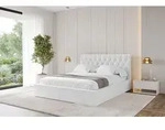 ALTDECOR Polsterbett mit Bettkasten - RENO - 180x200 - Wei&szlig; - Bett ohne Matratze,